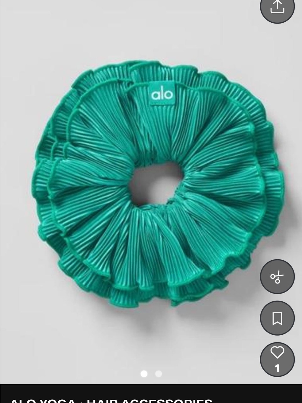 Alo green Ruffle Scrunchie